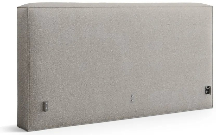 Tăblie de pat gri deschis tapițată 229x100 cm Olivia – Micadoni