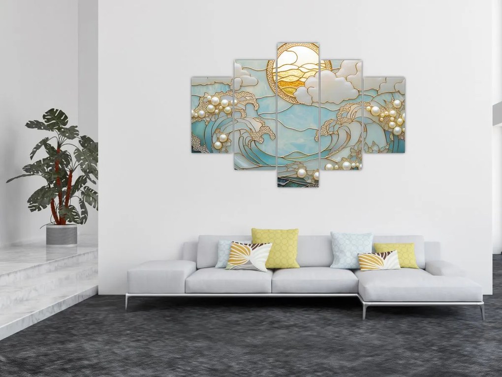 Tablou - Perle 3D în Ocean (150x105 cm)