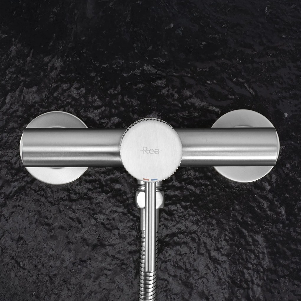 Baterie de duș REA Lungo Stripe BRUSH NICKEL