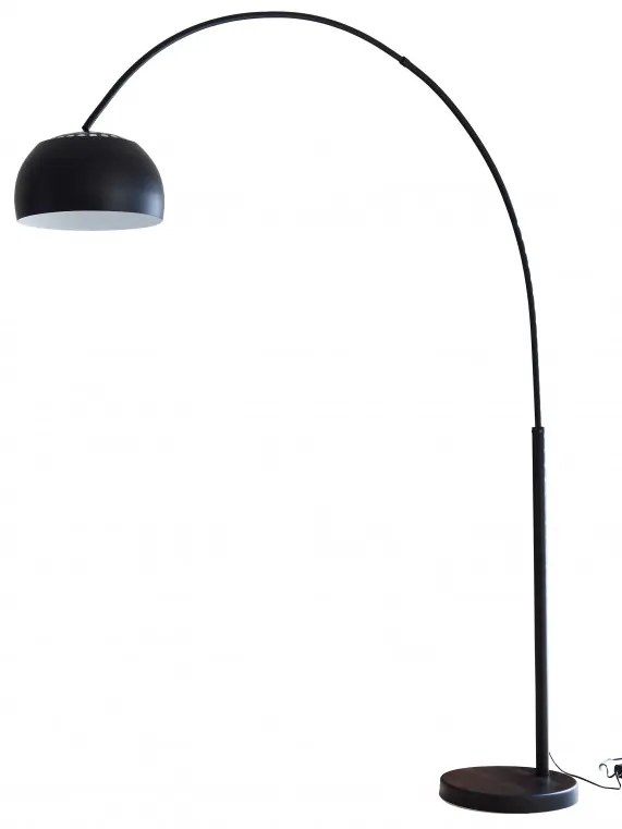 Lampadar din metal/marmura/plastic THIS & THAT 205 cm negru, un bec