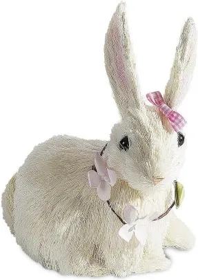 Decoratiune iepuras de Paste Bunny Pretty Crem, L15xl11xH17 cm