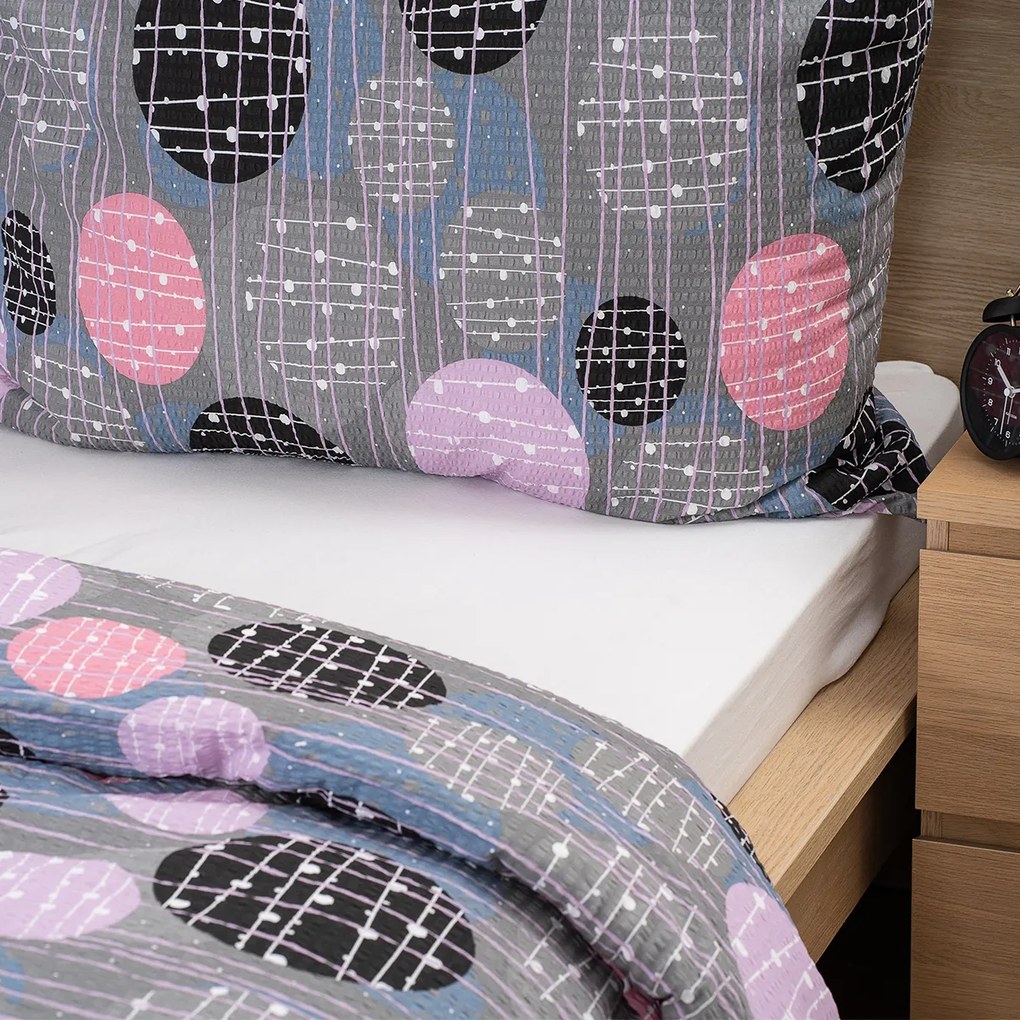 Lenjerie de pat din crep 4Home Pink illusion, 160 x 200 cm, 70 x 80 cm