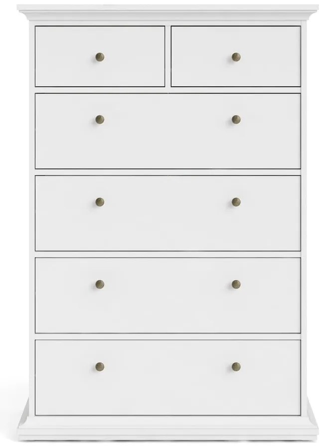 Comodă albă înaltă 96x140 cm Paris – Tvilum