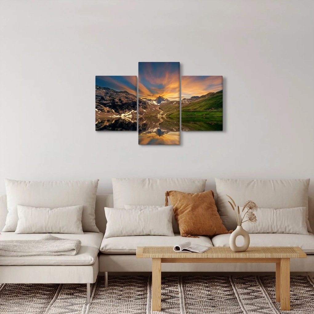 Tablou - Oglindirea în lacul montan (90x60 cm)