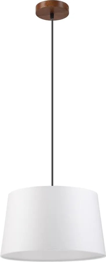 Lustră suspendată AIDA pe cablu, 1xE27, 60W, 230V, Ø 35 cm, stejar/nuc/alb