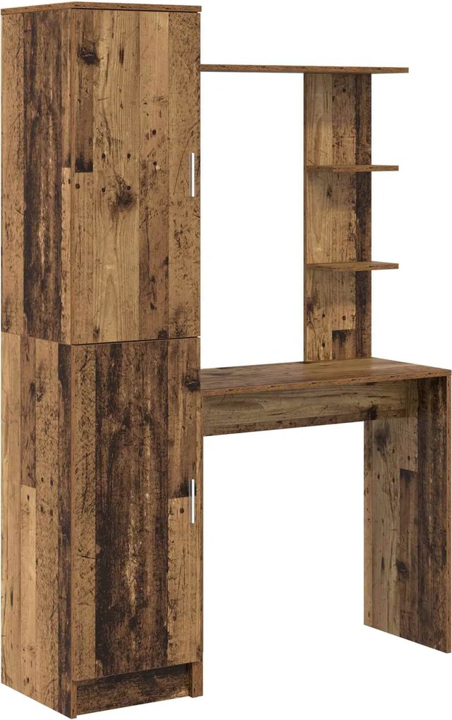 vidaXL Birou 2 pcs Lemn vechi