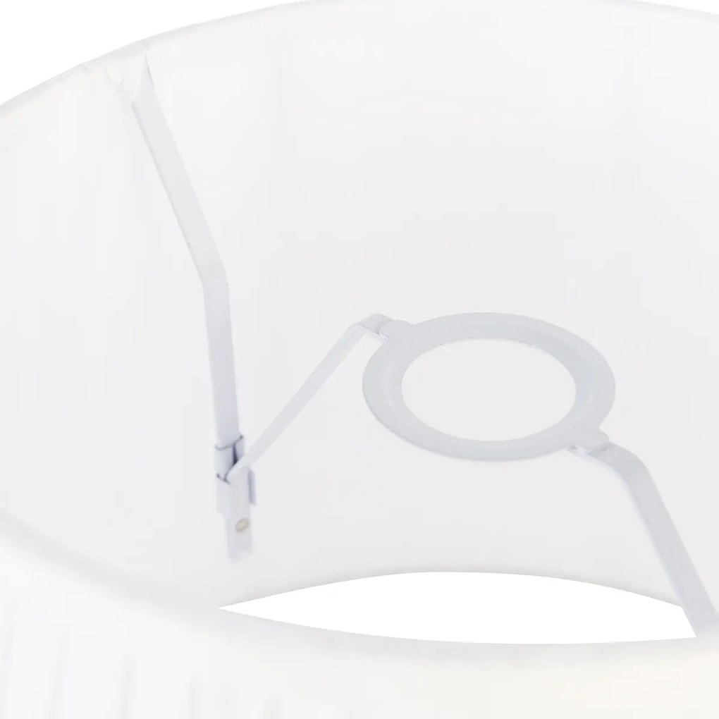 Abajur plisat alb 45/30 cm