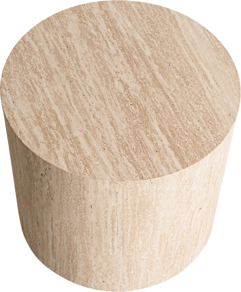 Măsuță de cafea rotundă Novula 45 cm - travertin