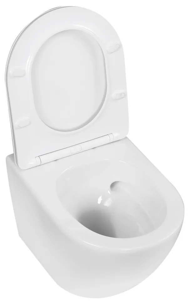 Toaletă Kasos fără ramă, montată pe perete