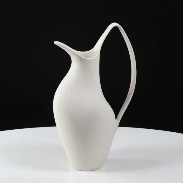 Vază ceramică albă, 33 x 17 x 19 cm