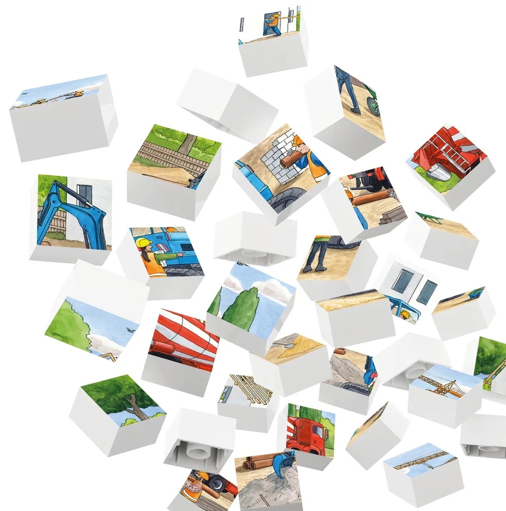 Puzzle Pe santier in constructii Hubelino (35 piese)