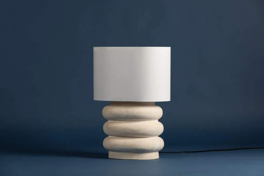 Veioza, Lampa de masa din ceramica alba Ewing