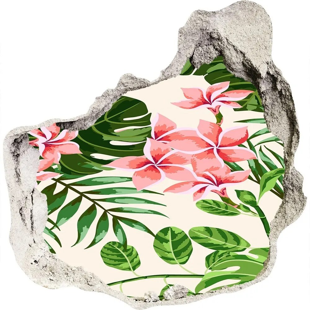 Fototapet 3D gaură în perete Model floral