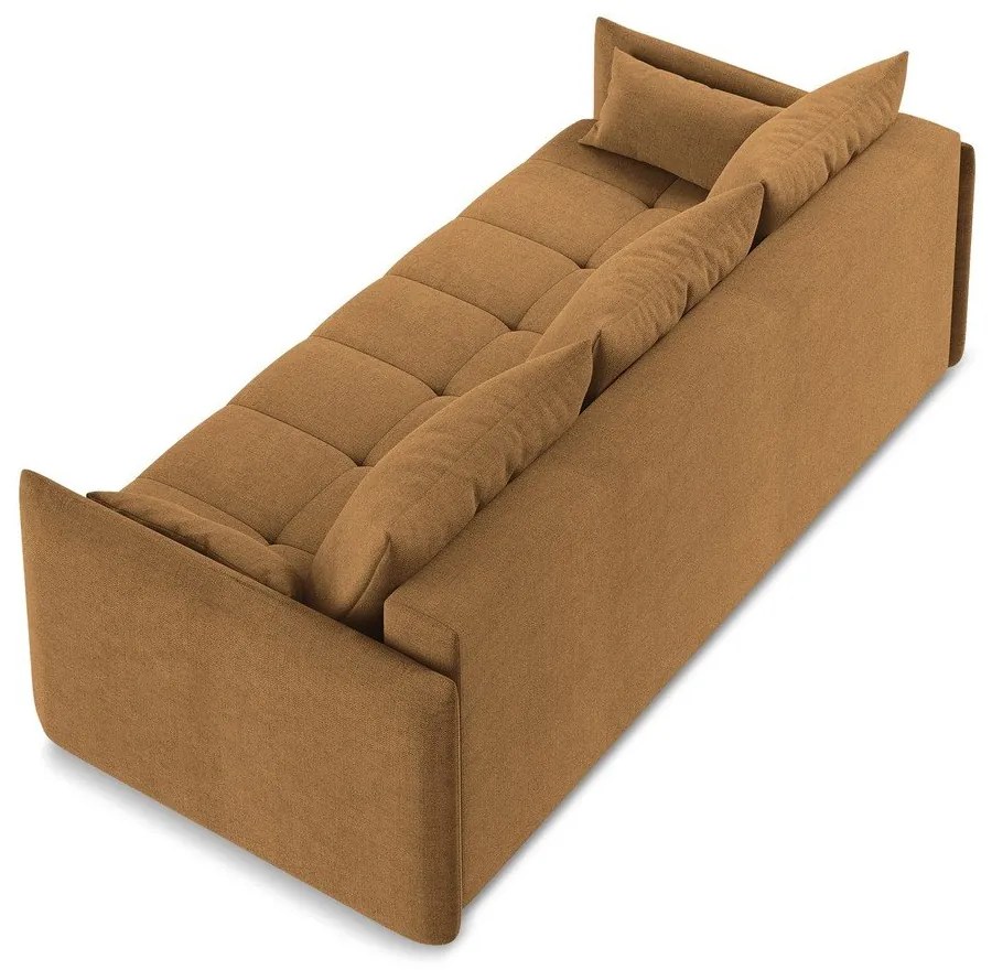 Canapea teracotă extensibilă/cu spațiu de depozitare 225 cm Moku – Makamii