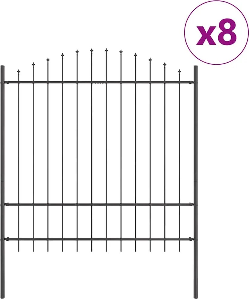 vidaXL Gard de Grădină 8 pcs Gri 170 x 215 cm