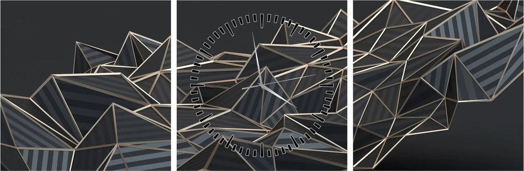 Tablou abstracției (cu ceas) (90x30 cm)