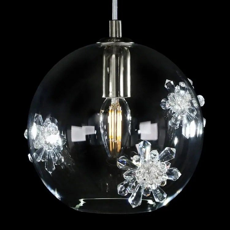 Lustra LUX decorativ fulgi de zapada din cristal SNOWFLAKE 02B