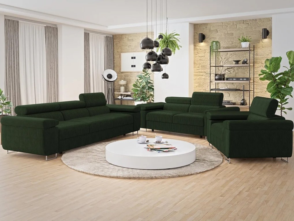 Set canapea fotoliu 3+2+1 Terazuro 3+2+1 S (Verde închis) . Promo -17%. 1105841