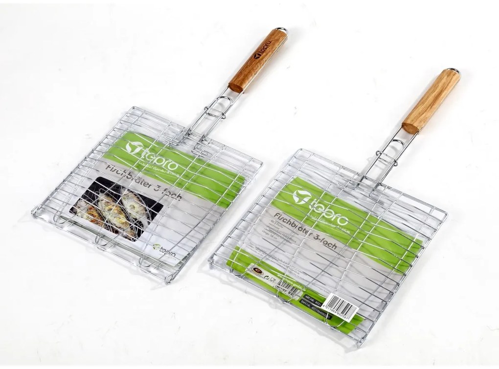 Tepro 8525 3 grilă de pește cu mâner din lemn