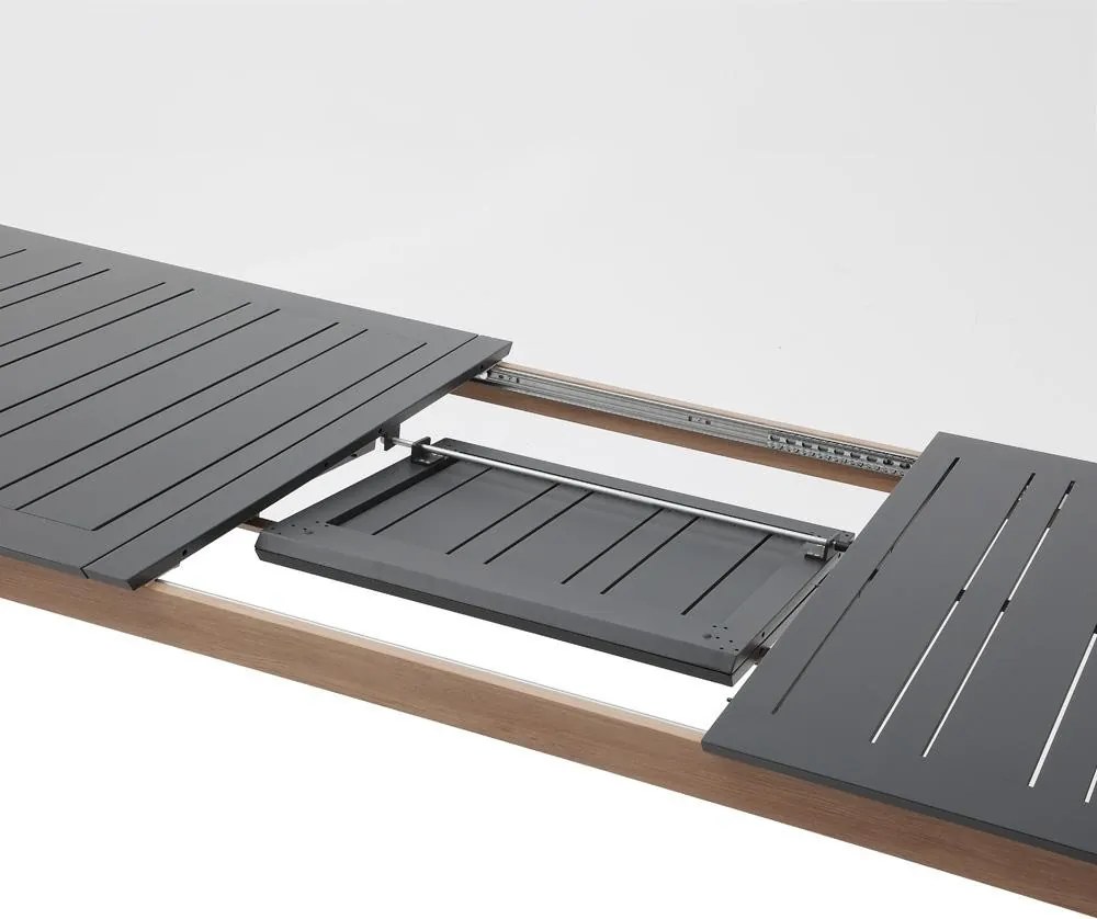 Masă extensibilă din aluminiu Avenberg VALHALLA negru/natural