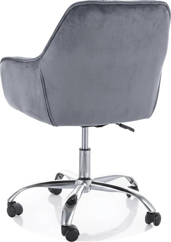 Scaun de birou Q-190 VELVET, gri