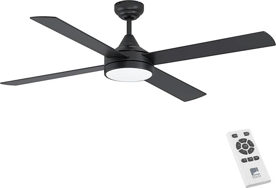 Ventilator LED dimabil de tavan TRINIDAD LED/20W/230V negru Eglo 35085 + telecomandă