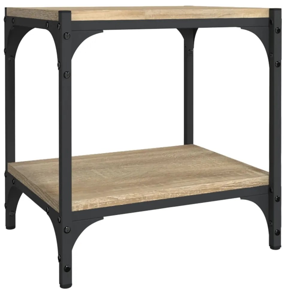 vidaXL Comodă TV, stejar sonoma, 40x33x41 cm, lemn prelucrat și oțel