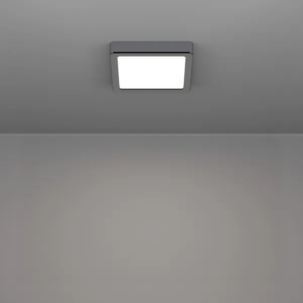 Eglo 901765 - Plafonieră LED pentru baie FUEVA, 7W/230V, 15x15 cm, IP44, crom