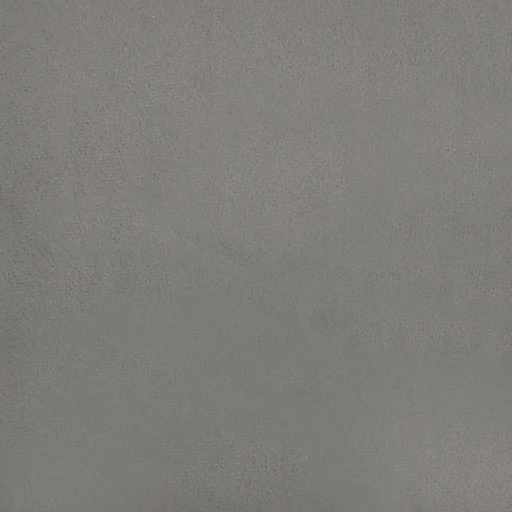 Pat box spring cu saltea, gri deschis, 80x200 cm, catifea Gri deschis, 35 cm, 80 x 200 cm