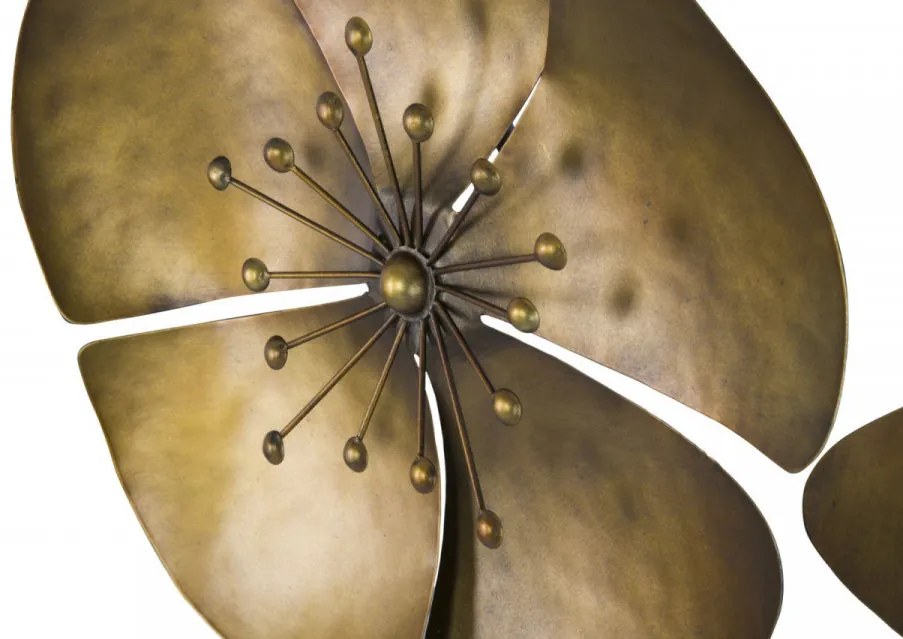 Decoratiune de perete aurie din metal, 94x6x50 cm, Goldy Mauro Ferretti