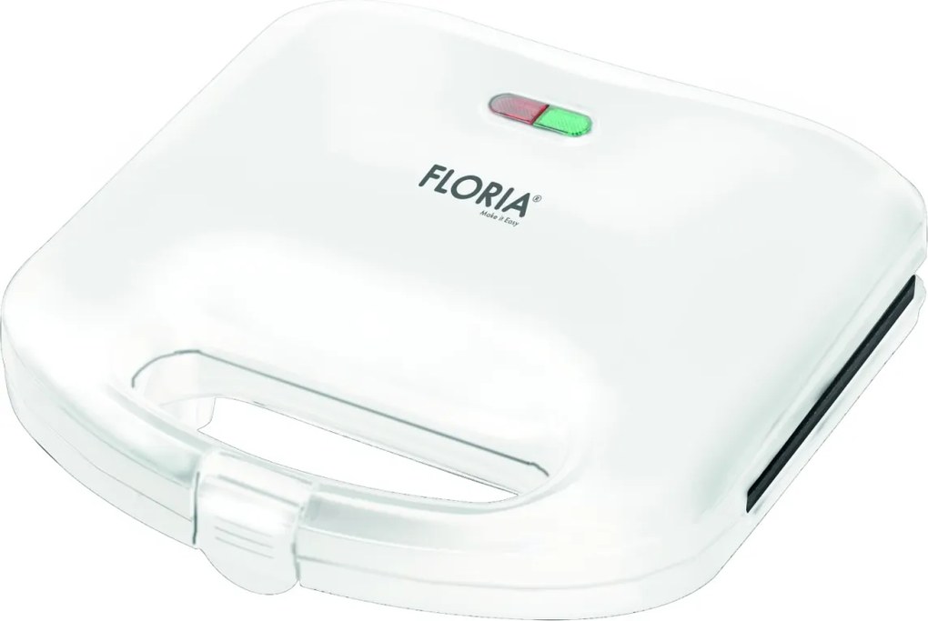 Sandwich-maker Floria ZLN4305, Alb, 750 W, Placi antiaderente model triunghi