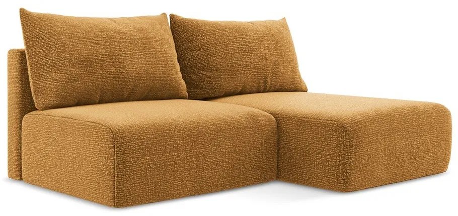 Colțar portocaliu extensibil/cu spațiu de depozitare (cu colț pe partea dreaptă) Kalena – Makamii