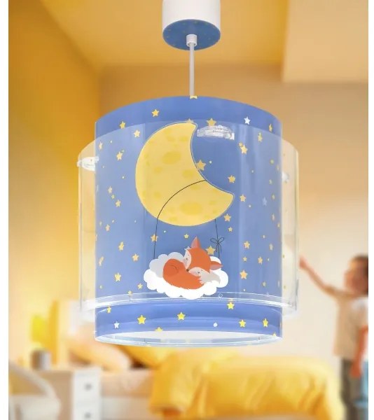 Dalber 76632 - Lustră pentru copii MOON DREAMS 1xE27/15W/230V albastru