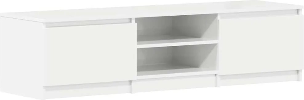 vidaXL Dulap TV, alb extralucios, 140x40x35,5 cm, lemn prelucrat