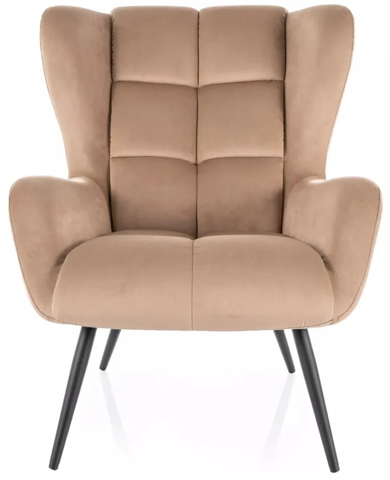 Fotoliu Louis velvet bej Blu28