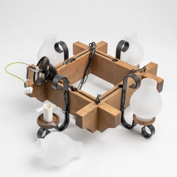 Lustră pe lanț Brilagi QUEEN 4xE14/40W/230V fag