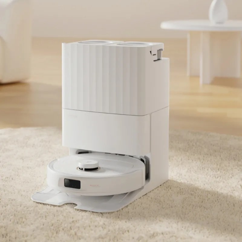 Robot aspirator Roborock Q Revo Max V, 7000Pa, 180 min, 300 m², Dry/Mocro, Wi-Fi, PreciSense® LiDAR + Reactive AI, Asistent vocal, Alb