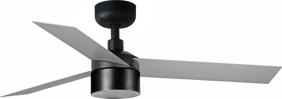 Lustra LED cu Ventilator tavan si telecomanda CRUISER TEK S negru/aluminiu 2700K