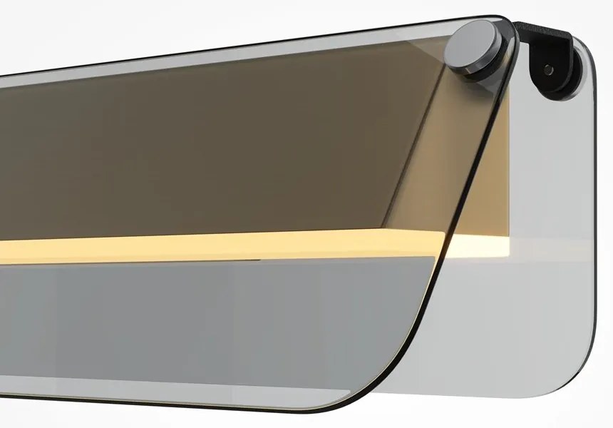 Aplica de perete LED design minimalist Flat, fumuriu