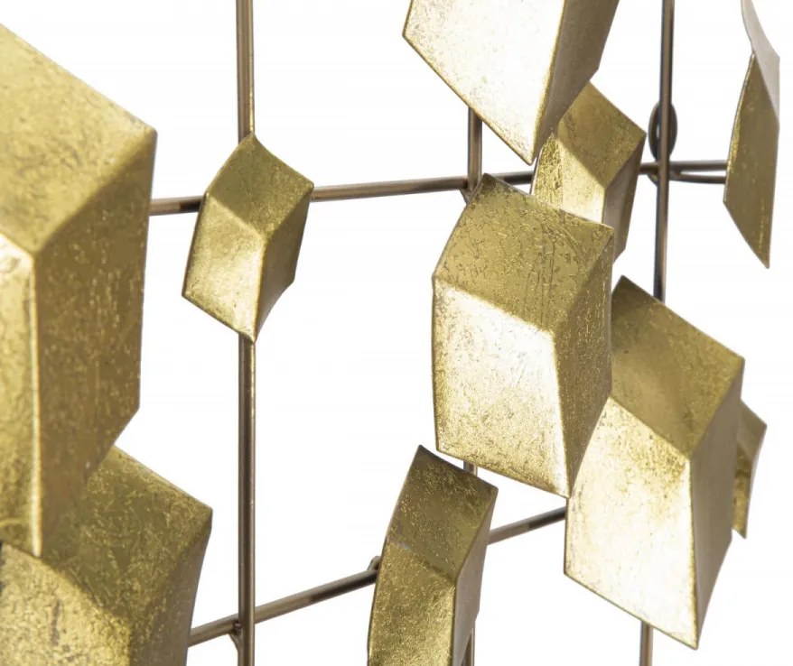 Panou decorativ auriu din metal, 90,5x3,5x50 cm, Abstract Mauro Ferretti