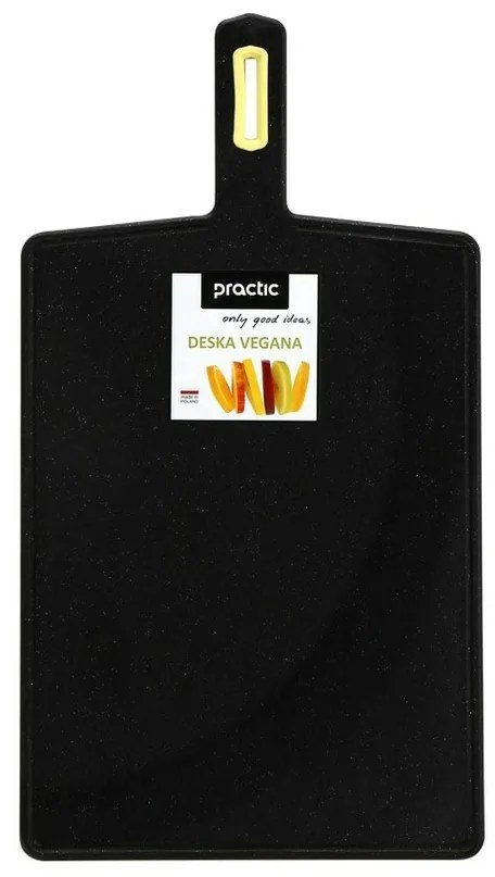 Placă de tăiat Practic Vegana cosmos L, 30 x 22 cm, negru