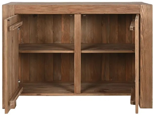 Bufet, natur, din lemn de pin reciclat, Rustique Mini