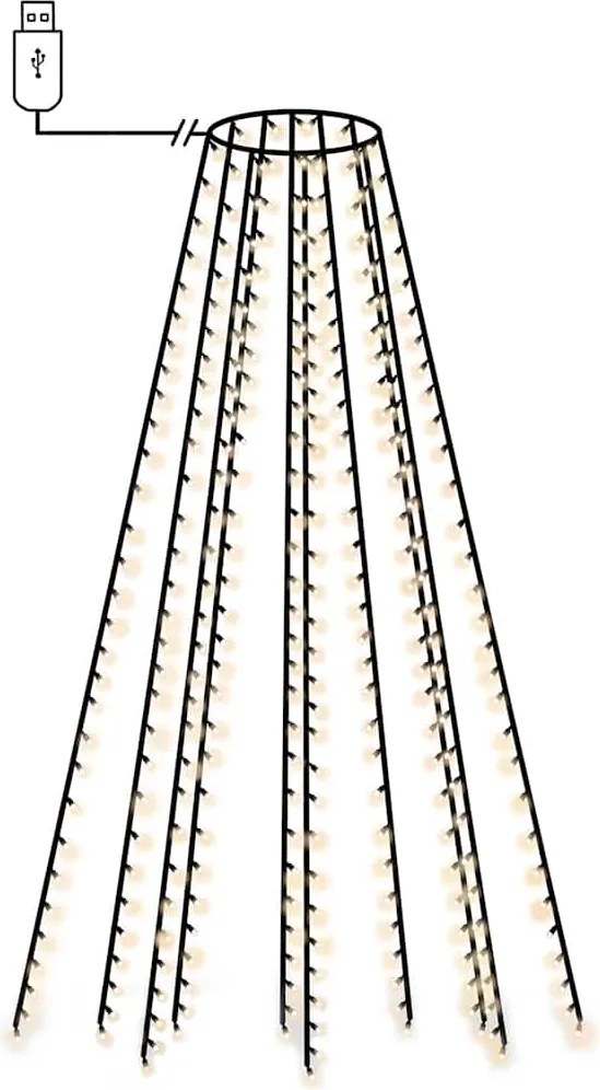 vidaXL Instalație de lumini brad de Crăciun cu 150 LED-uri, 150 cm