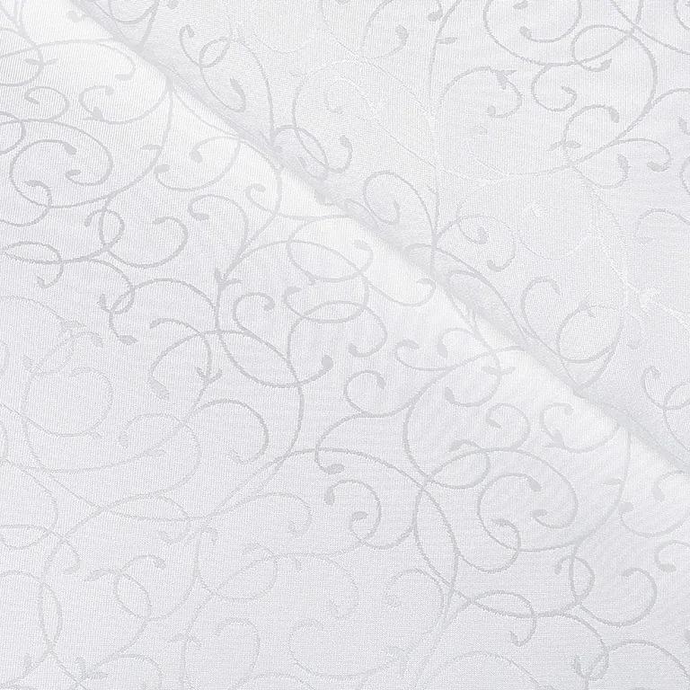 Goldea tesătură decorativă de lux pentru fete de masa - alb desen stilou - lătime 150, 300 cm 150 cm