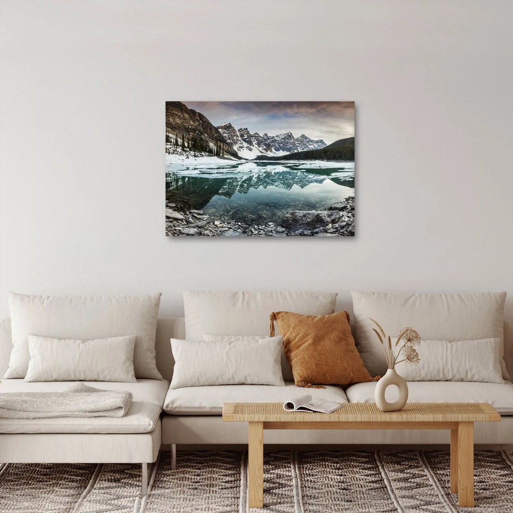 Tablou - lacul iarna (70x50 cm)