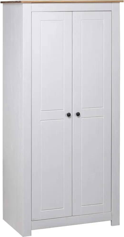 Sifonier, alb, 80 x 50 x 171,5 cm, lemn masiv pin gama Panama