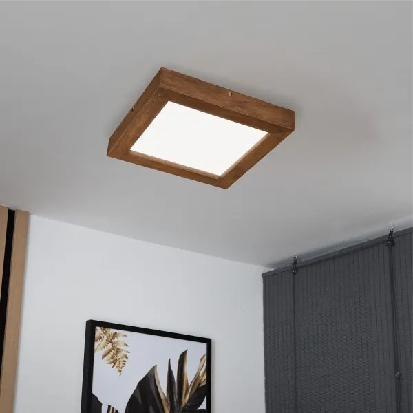 Plafonieră LED dimabilă Brilagi WOODY FRAME LED/24W/230V stejar 30x30 cm IP44 + telecomandă