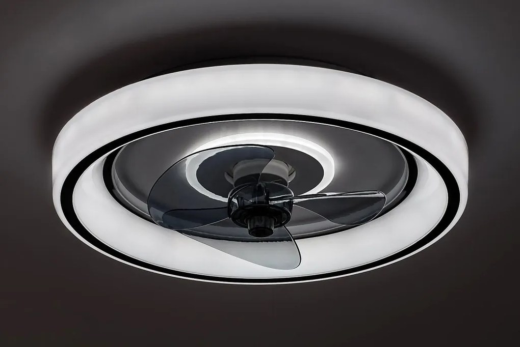 Lustra LED cu ventilator si telecomanda, Horacio D 47cm