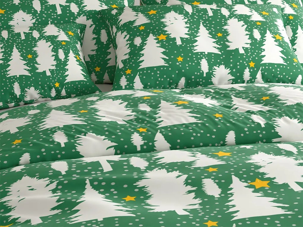 Lenjerie de pat din bumbac EVERGREEN DREAMS verde Dimensiune lenjerie de pat: 70 x 90 cm | 140 x 200 cm