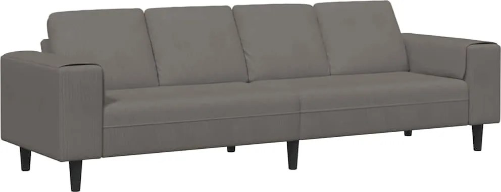 vidaXL Canapea Gri deschis 250 x 77 x 76 cm Țesătură din corduroy